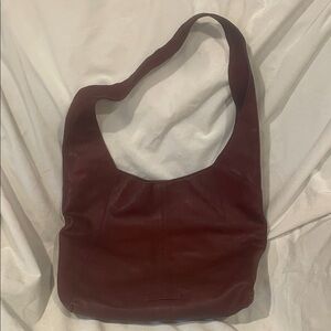 Lucky Brand Burgundy Leather Hobo